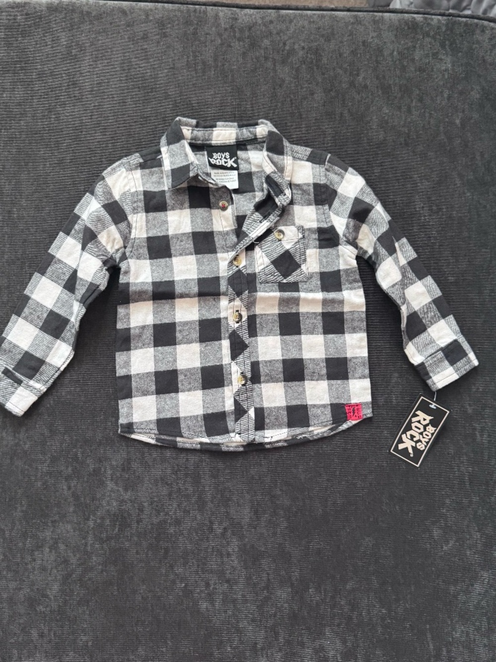 Boys Rock flannel shirt